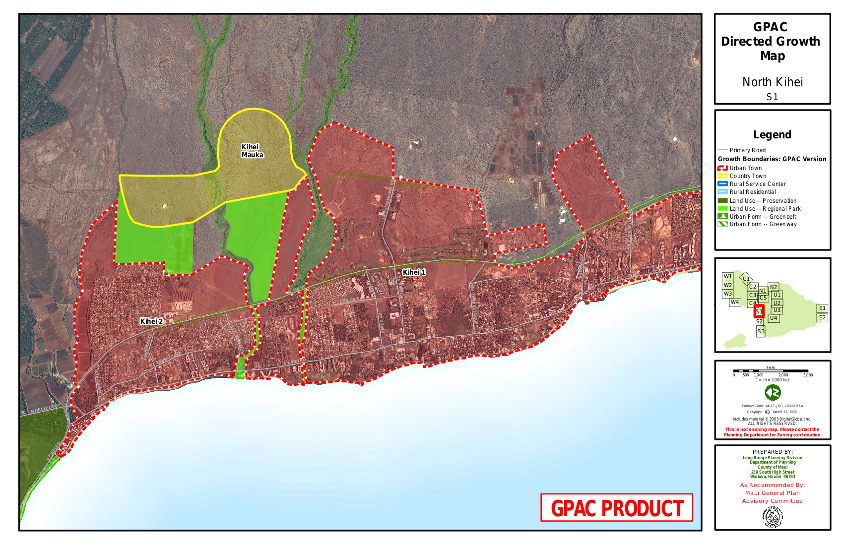 GPAC Directed Growth Map North Kihei
