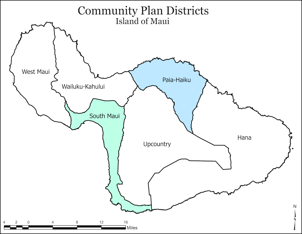 Maui Community Plan Districts - South Maui Paia Haiku